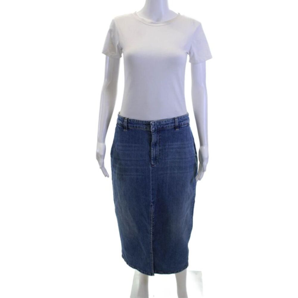 Marella Women Straight Pencil Skirt Blue Size 10